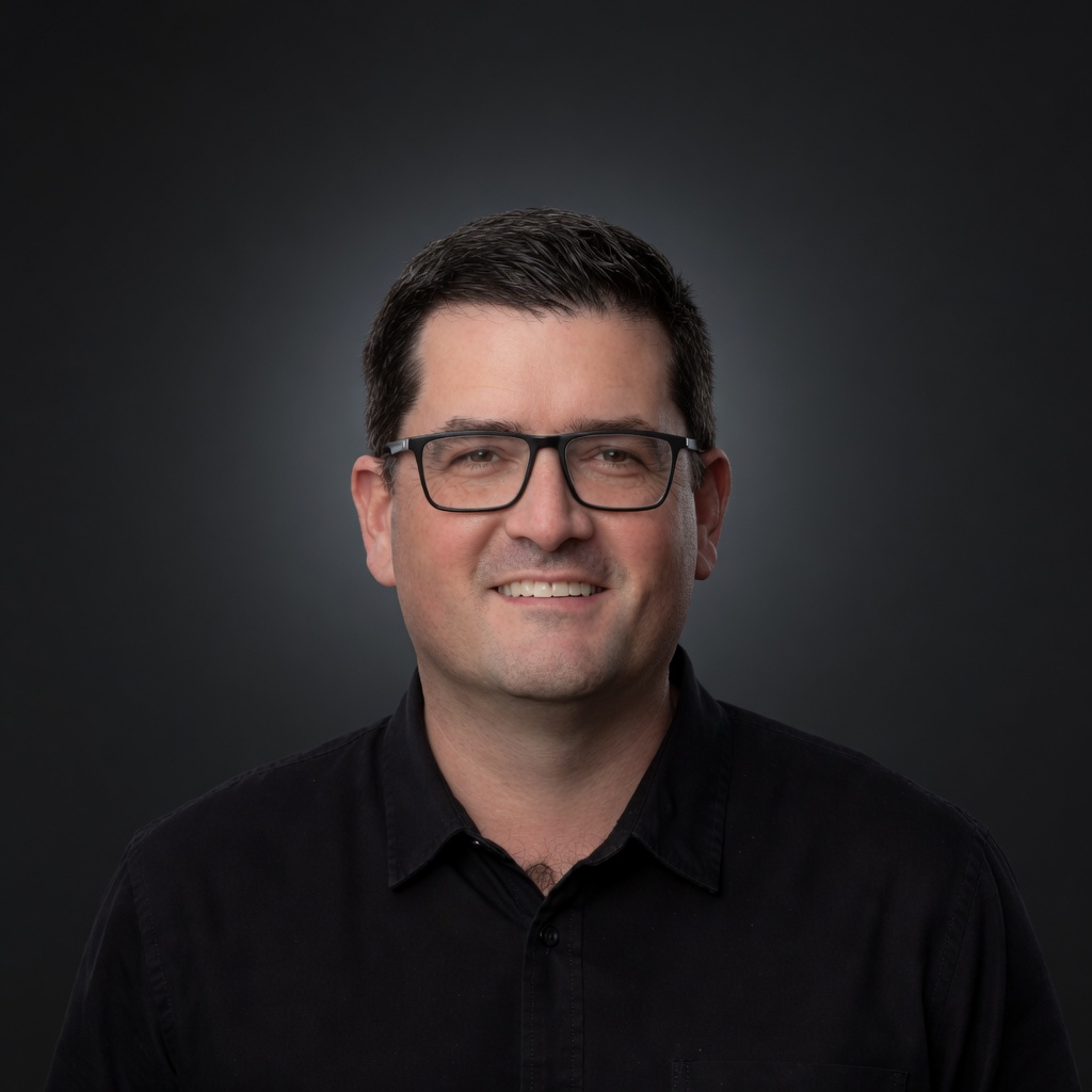 Jonathan Major, founder of Risk and Response, wearing glasses and a black shirt